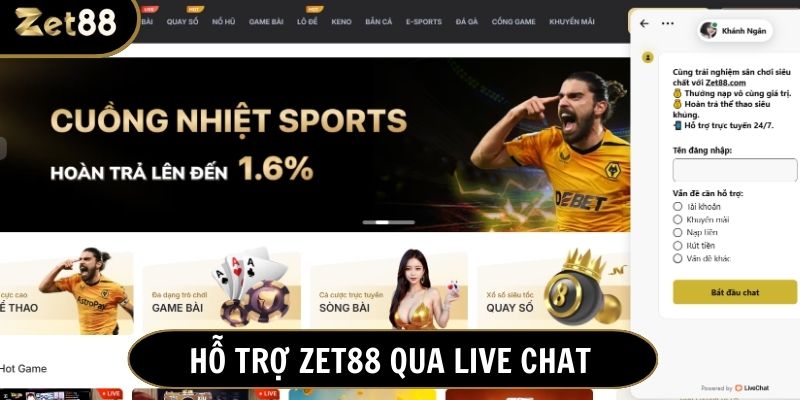 Live Chat - liên hệ với nhân viên hỗ trợ trong 60 giây
